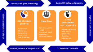 DS PRIMA’s priority issues and main functions of our CSR team